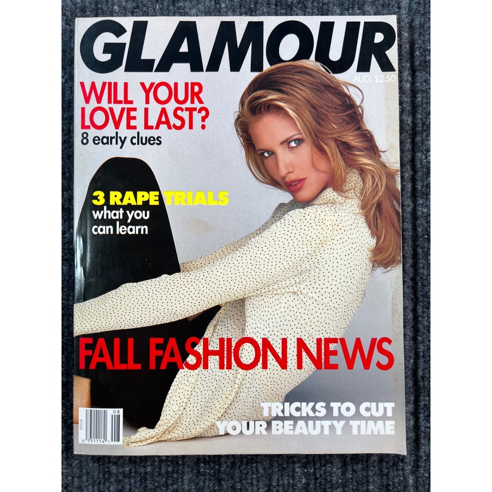 GLAMOUR Magazine August 1993 Judit Masco Fall Fashion News Vintage 90s Style